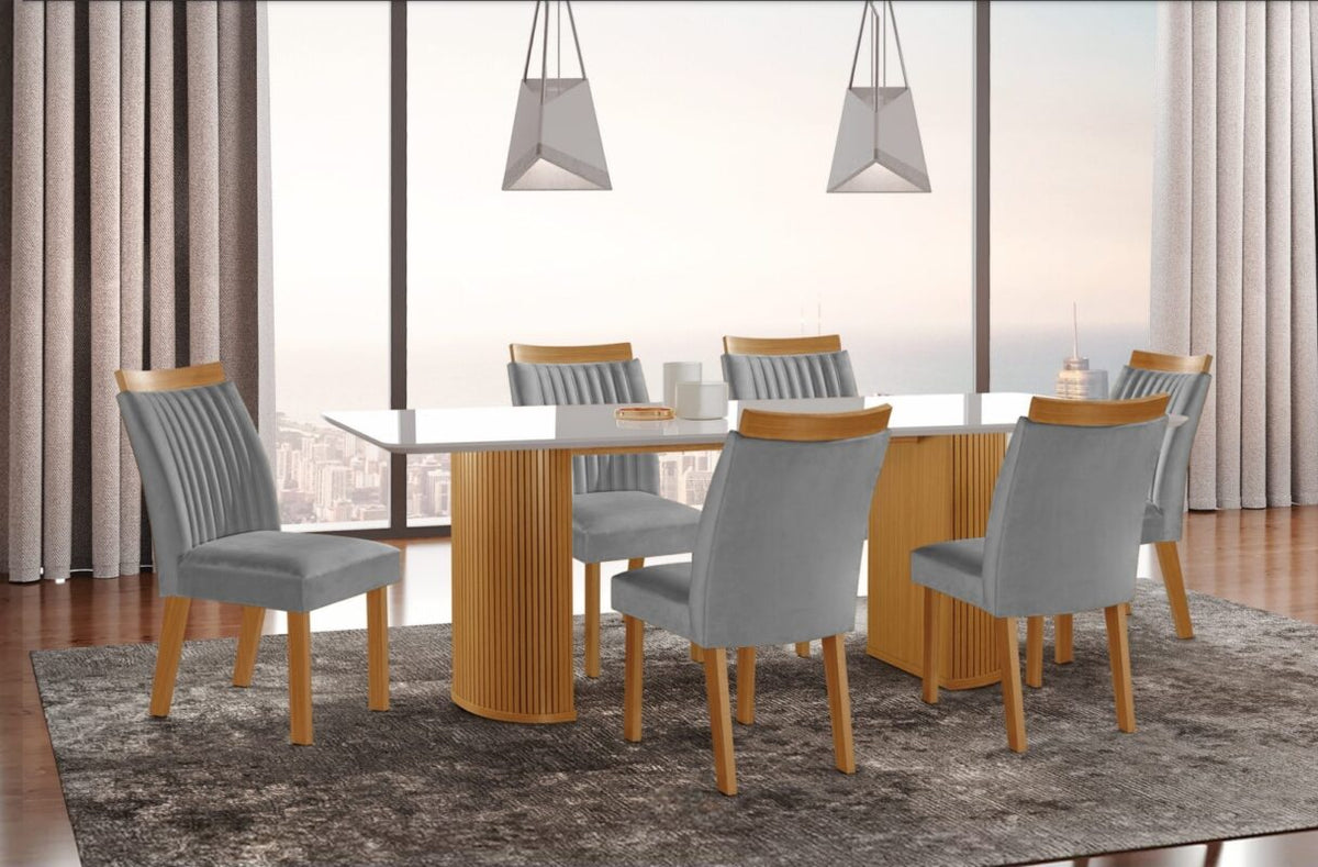 MESA DARA COM 6 CADEIRAS